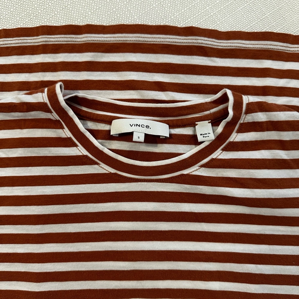 Vince striped short-sleeved tee